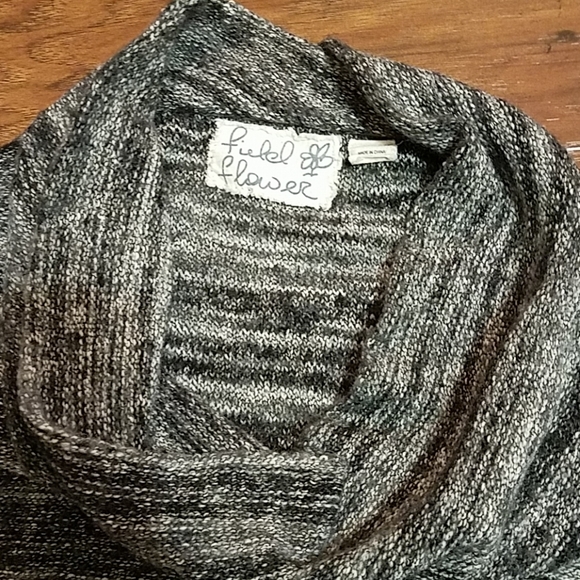 Anthropologie Spacedye gray Cowl Tunic sweater Field Flower size XS oversized - Picture 8 of 8